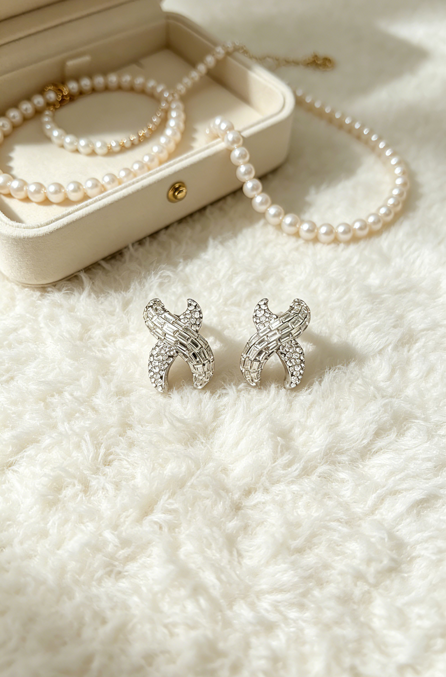 full paved crystal cross x shape statement stud earrings full paved crystal cross x shape statement stud earrings